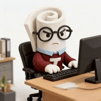 培培专注工作 GIF 表情